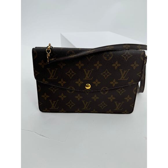 Louis Vuitton LV Monogram Pochette Double Rabat Thin Shoulder Bag - Picture 3 of 14
